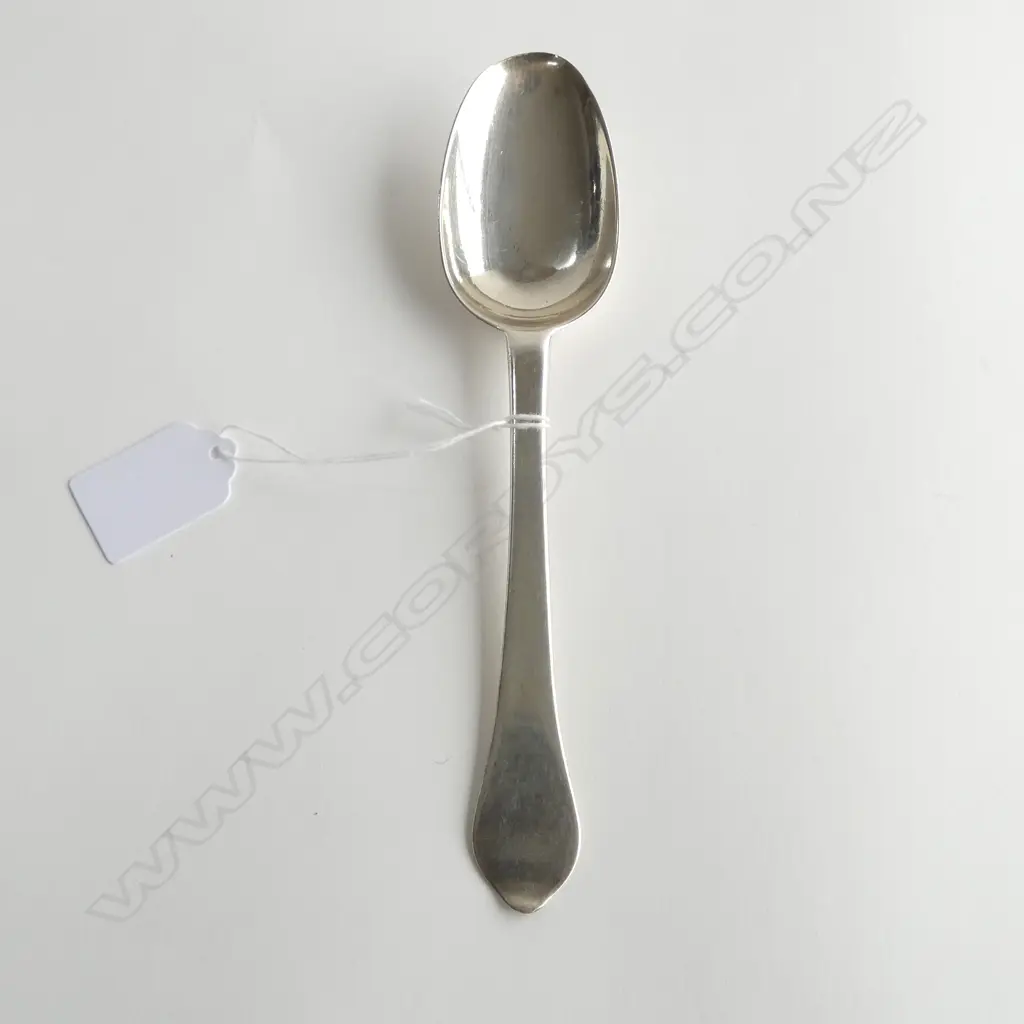 GEORGE 1 or close SILVER DOGNOSE SPOON rat-tail. Marks worn 64gms Image 1++