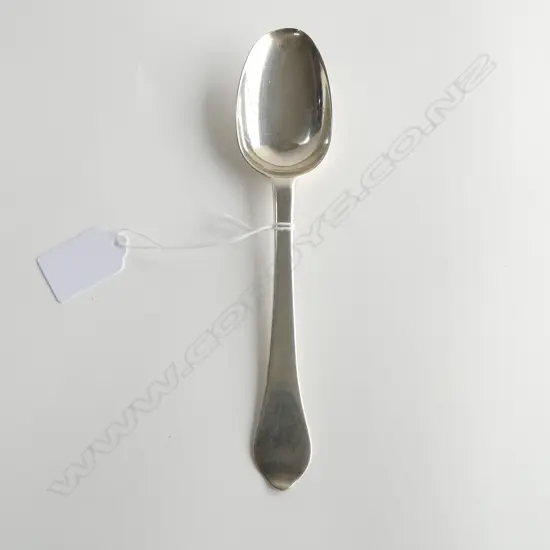 GEORGE 1 or close SILVER DOGNOSE SPOON rat-tail. Marks worn 64gms