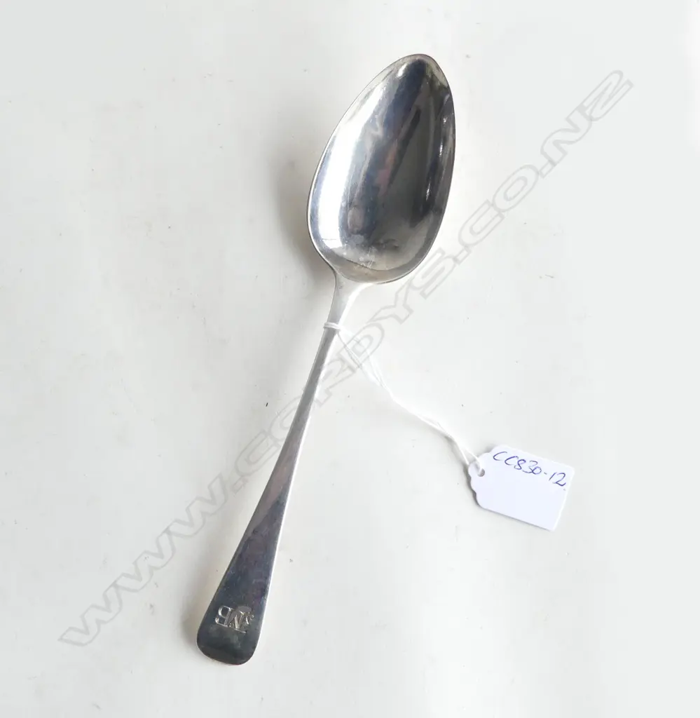 LONDON 1813 SILVER OLD ENGLISH TABLE SPOON by Thomas Wallis (II) & Jonathan Hayne. 61gms Image 1++
