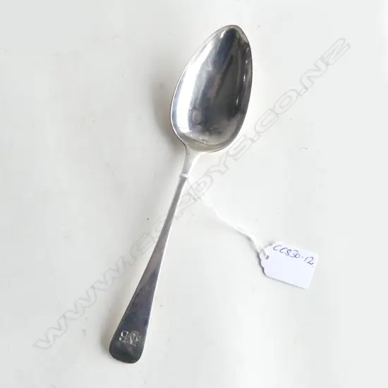 LONDON 1813 SILVER OLD ENGLISH TABLE SPOON by Thomas Wallis (II) & Jonathan Hayne. 61gms