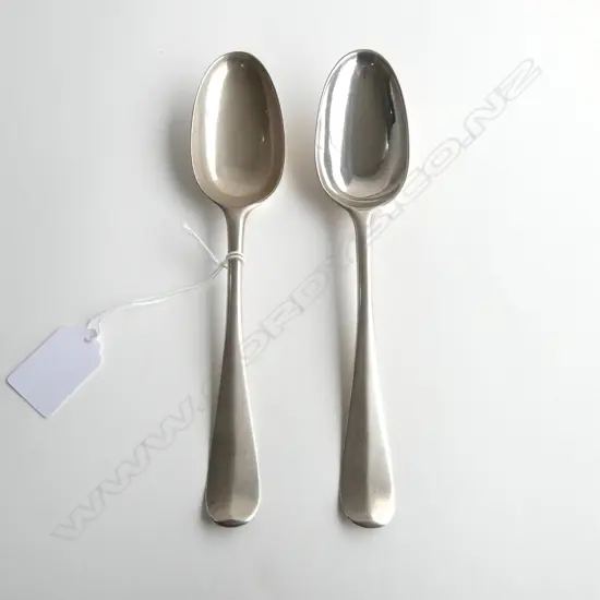 PR ANTIQUE SCOTTISH STG SILVER TABLE SPOONS L.205mm, 138gms