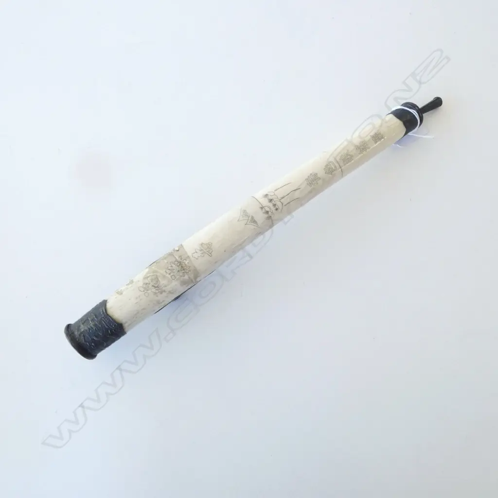 CHINESE BONE SMOKING PIPE L.345mm Image 1++