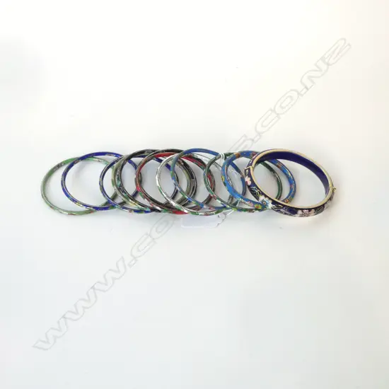 12 CLOISONNE BANGLES