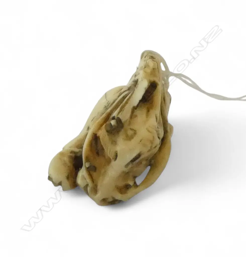 IVORY NETSUKE OF DRAGON loss to rear of the dragons head Image 1++