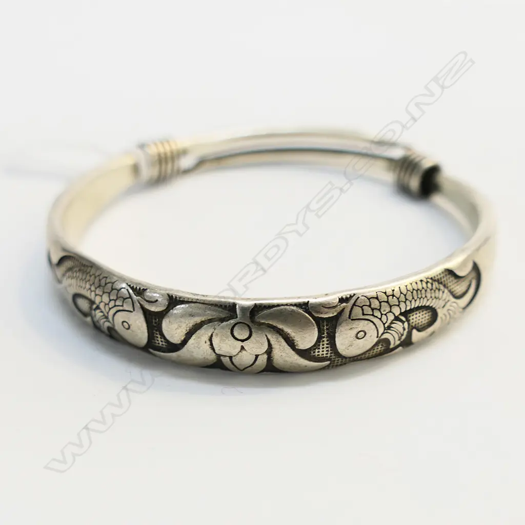 CHINESE SILVER BRACELET 36.5gms Image 1++