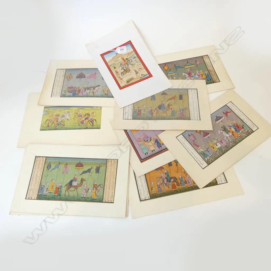 INDIAN / PERSIAN MINIATURES; PROCESSIONS ETC 115x230mm Image 1++