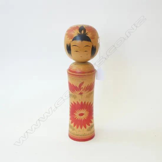 VINTAGE JAPANESE KOKESHI DOLL H.330mm signed