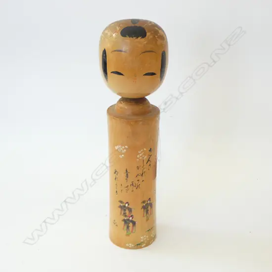 VINTAGE JAPANESE KOKESHI DOLL H.370mm signed