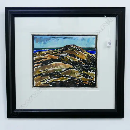 NUMBERED PRINT SAND DUNES WEST COAST SIGNED RASSELL HOLLINGS L530 W550MM
