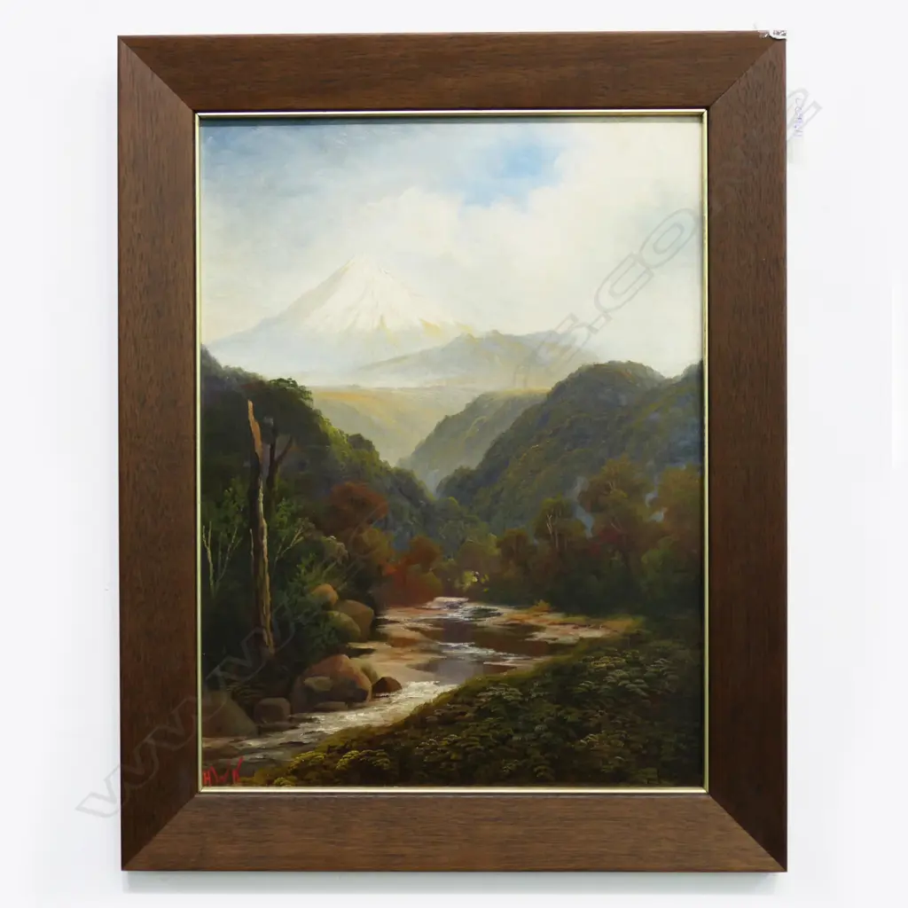 HENRY WILLIAM KIRKWOOD, COLONIAL LANDSCAPE, OIL ON BOARD 445x330mm Image 1++