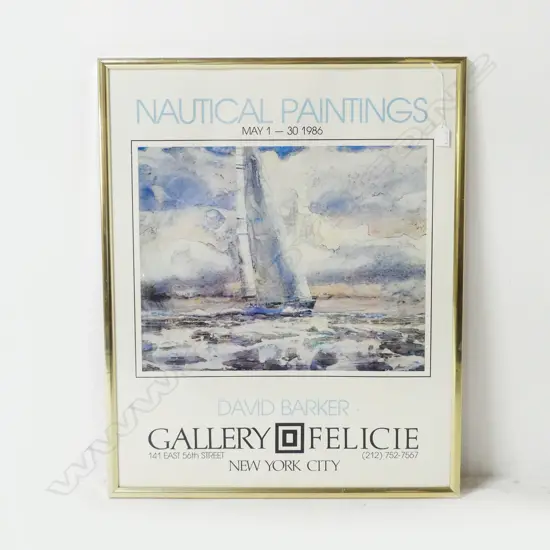 DAVID BARKER GALLERY PRINT 'NAUTICAL PAINTINGS' 745x600mm