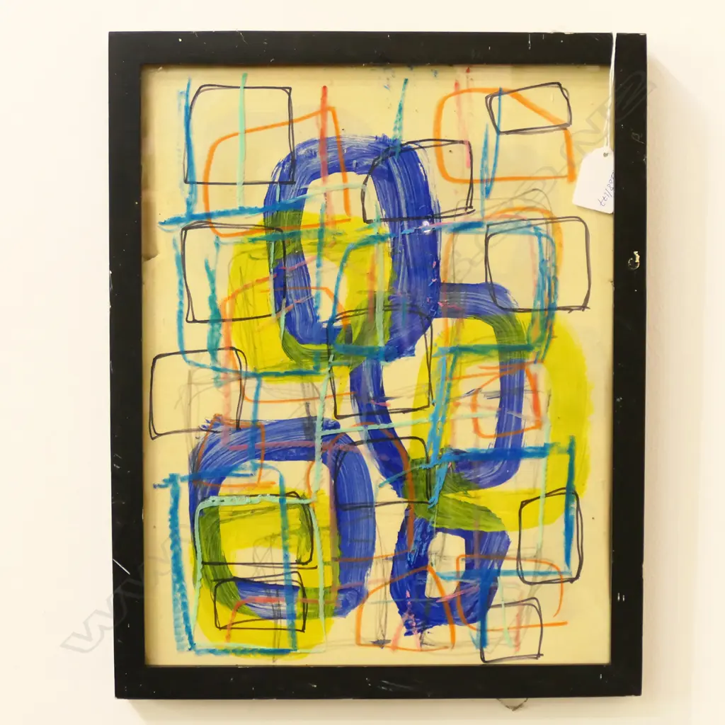 ARTIST UNKNOWN MIXED MEDIA ON PAPER 300 X 380 MM Image 1++