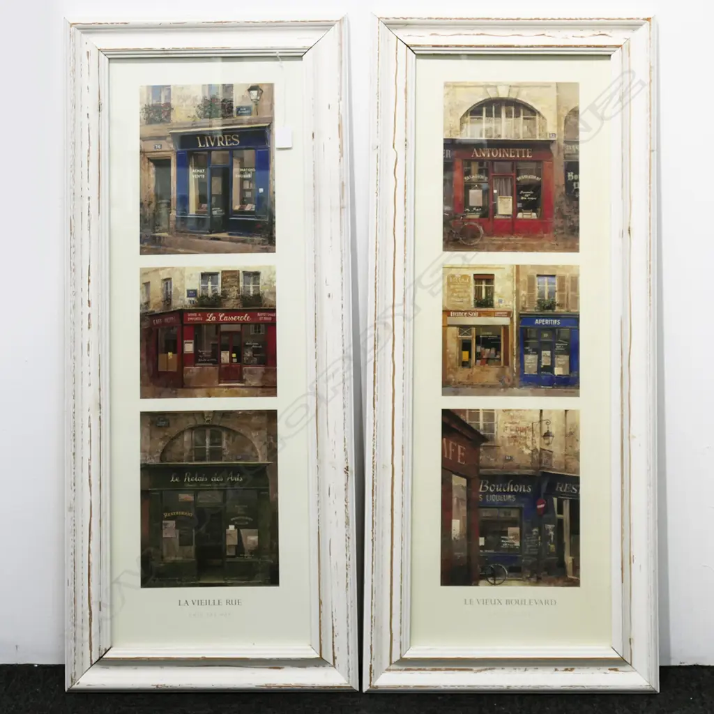 PR FRENCH PRINTS 'LE VIEUX BOULEVARD / LA VIEILLE RUE' 885x285mm Image 1++