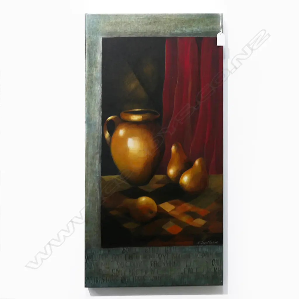 K. JONES MADILL 'NATURAL TREASURES' ACRYLIC ON CANVAS 760x380mm Image 1++