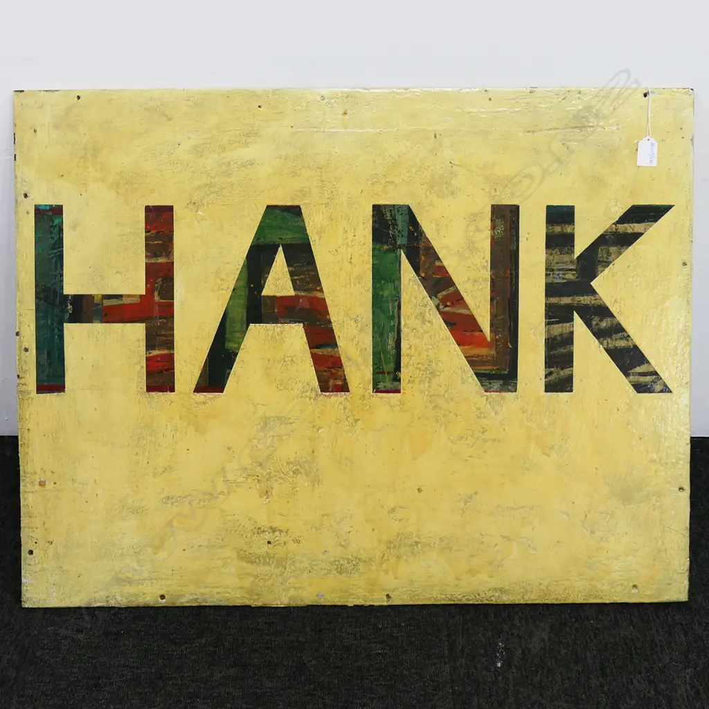 ARTIST UNKNOWN ACYRLIC ON BOARD HANK 840 X 640 MM Image 1++