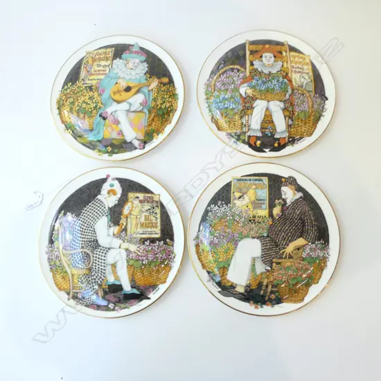 4 ROYAL DOULTON BEN BLACK CROWN PLATES