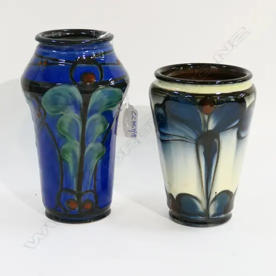 2 DANICO VASES H.185mm both with minor faults