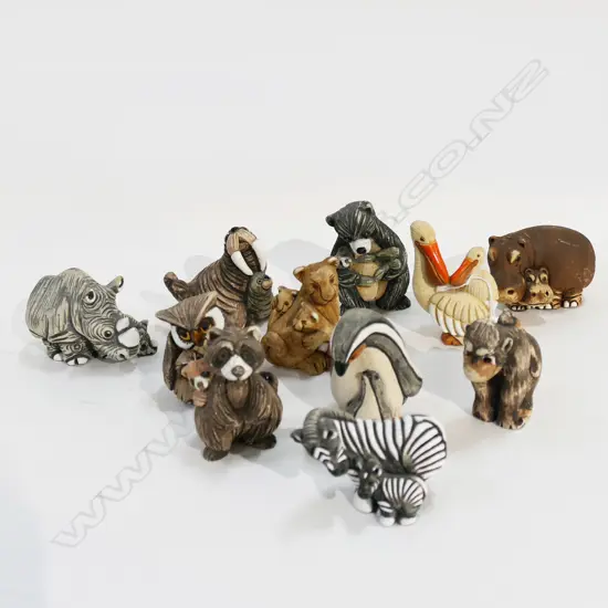  11x CERAMIC ANIMALS [MADE IN URUGUAY] H.100mm