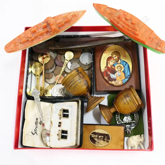 COINS, EGGCUPS, BOATS ETC