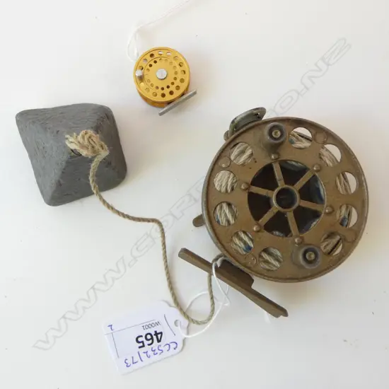 VINTAGE THE WEY MARK 1 REEL DIA 70MM & MINITURE ALLUMINIUM REEL DIA30MM