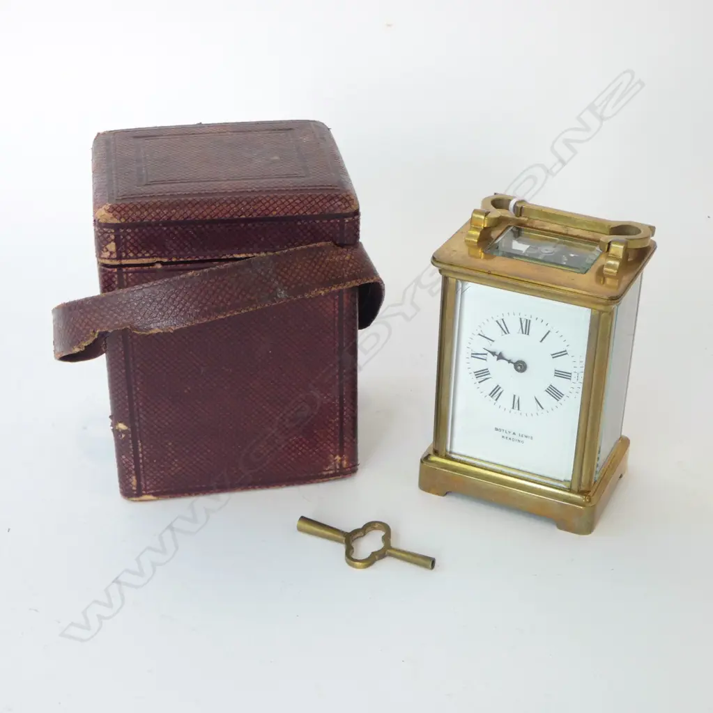 ENGLISH CARRIAGE CLOCK IN CARRY CASE Image 1++