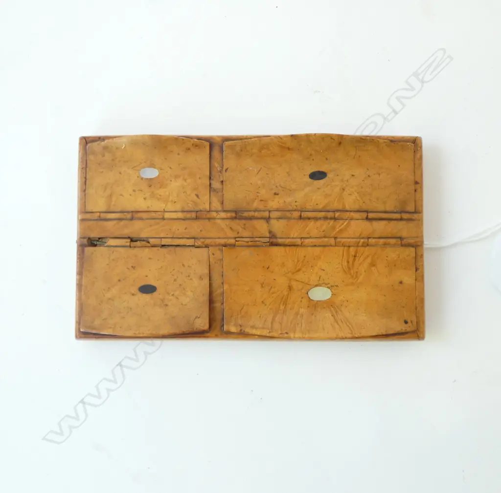 ANTIQUE FOUR COMPARTMENT STAMP BOX 105x60mm Image 1++