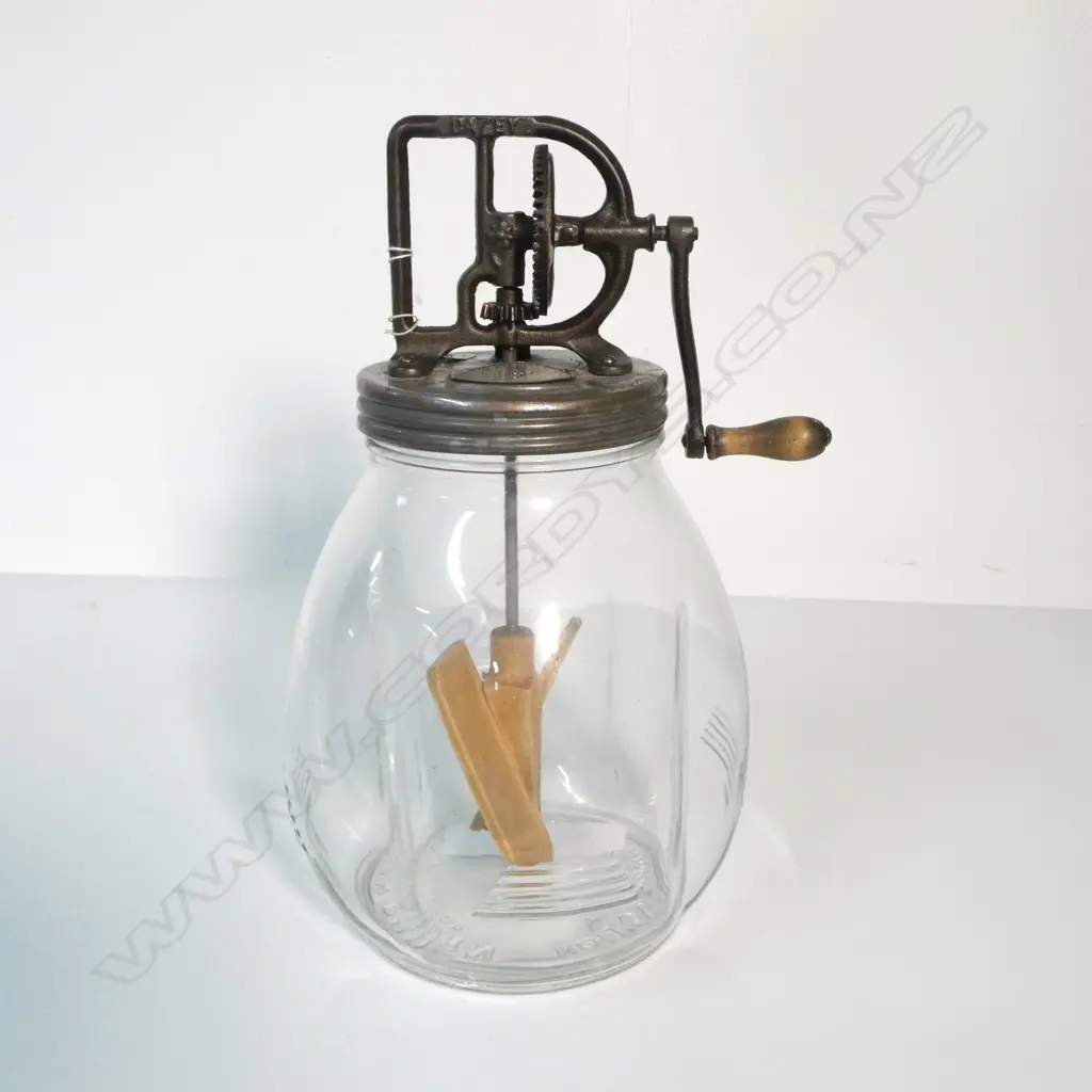 (1120) LG VINTAGE GLASS 2 PADDLE DAZEY CHURN H.410mmmm Image 1++