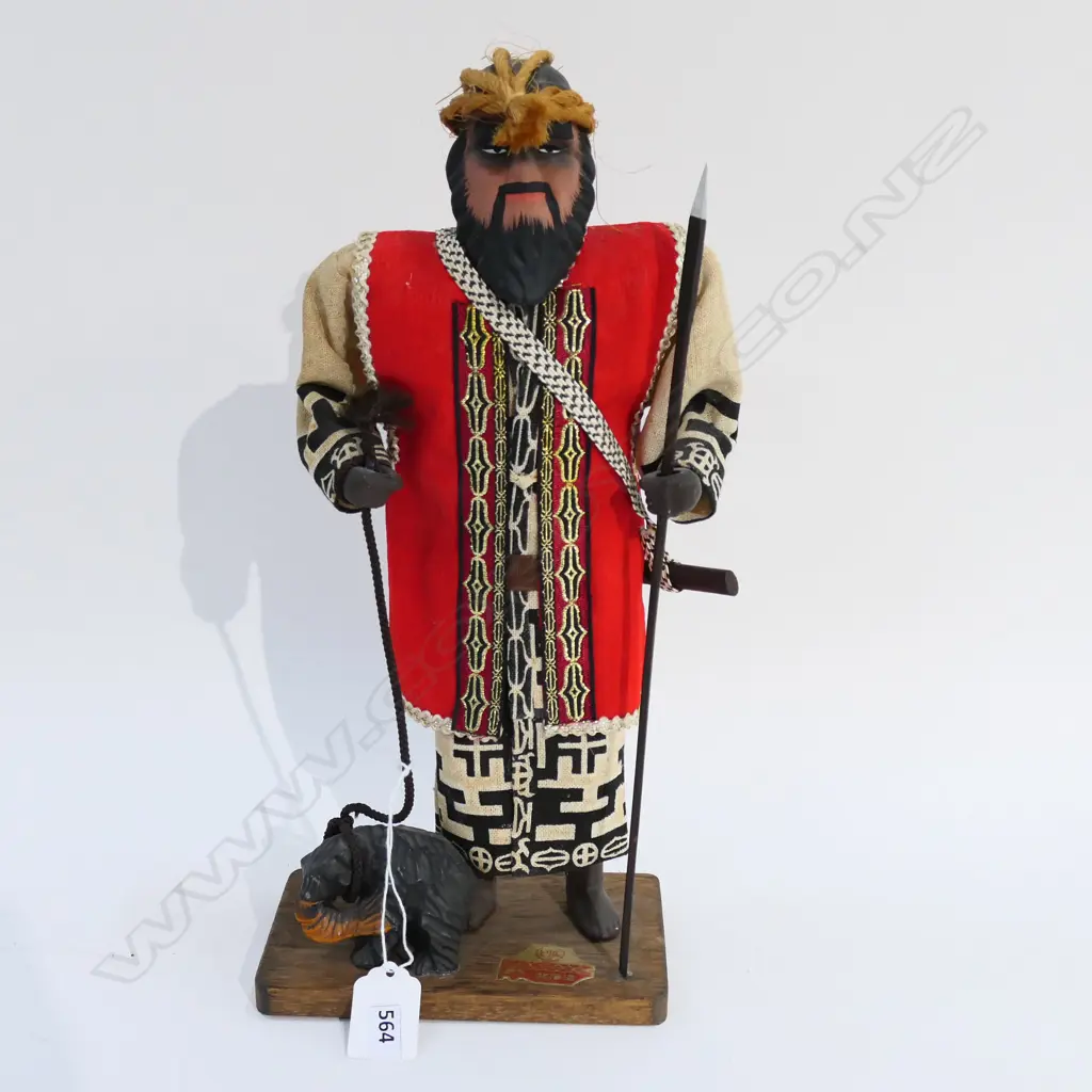 JAPANESE FIGURE w. BEAR H.335mm Image 1++