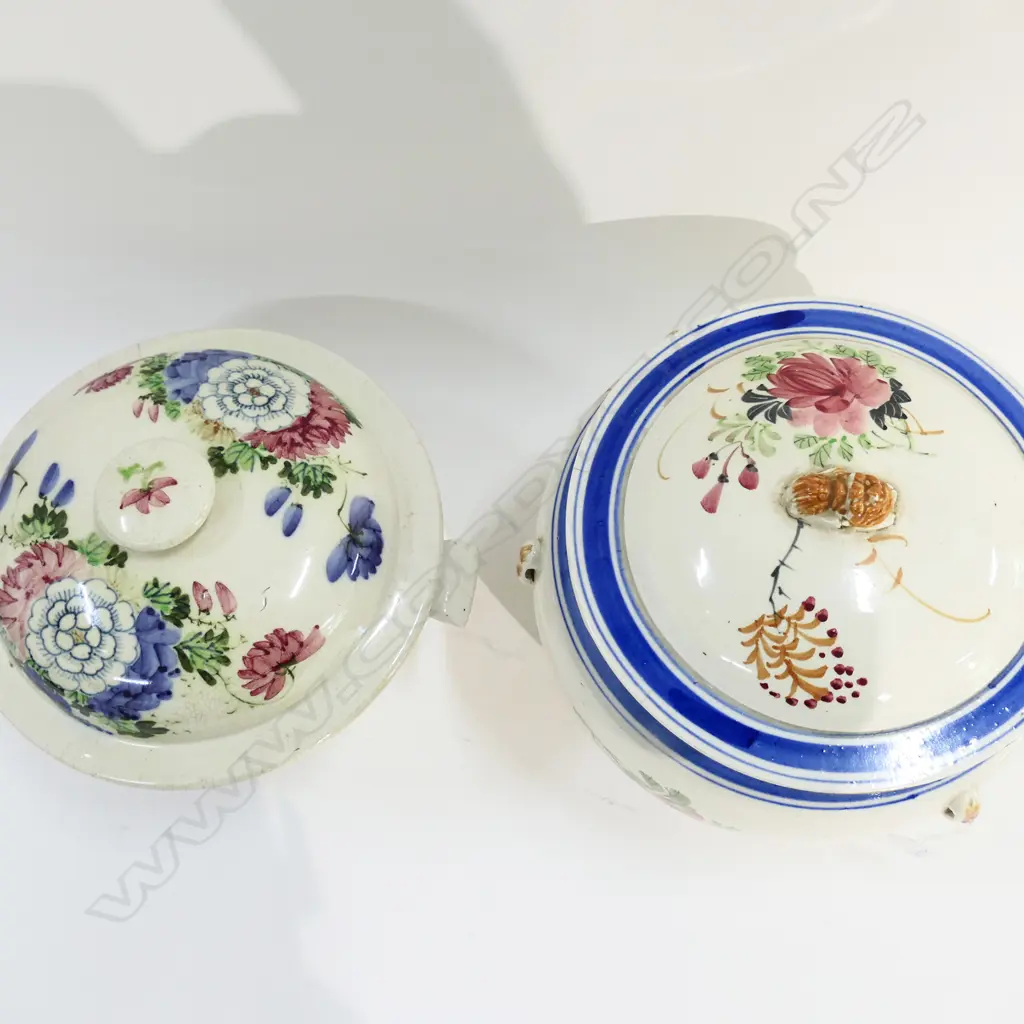 2 CHINESE LIDDED CONTAINERS 1 AF H.210mm Image 1++