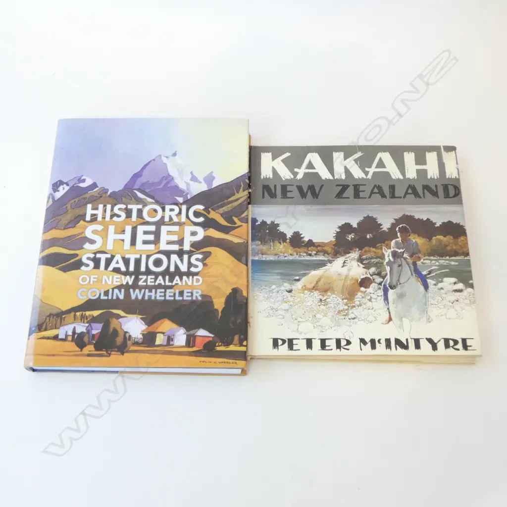 2 BOOKS; PETER McINTYRE 'KAKAHI NZ' & COLIN WHEELER 'HISTORIC SHEEP STATIONS OF NZ' 2018 ED. Image 1++
