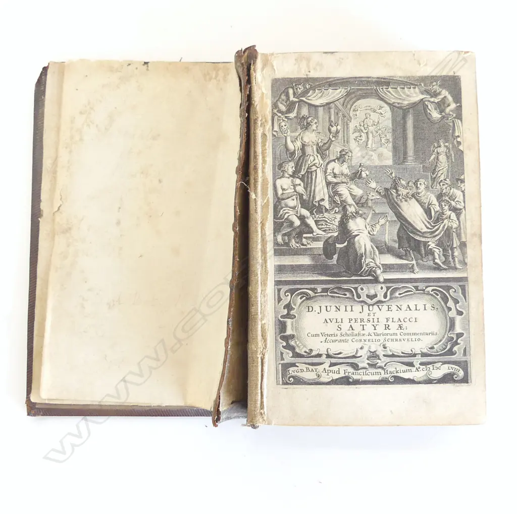17thC BOOK; JUVENALIS ET PERSIUS' BY CORNELIS SCHREVEL 1658 some damage Image 1++