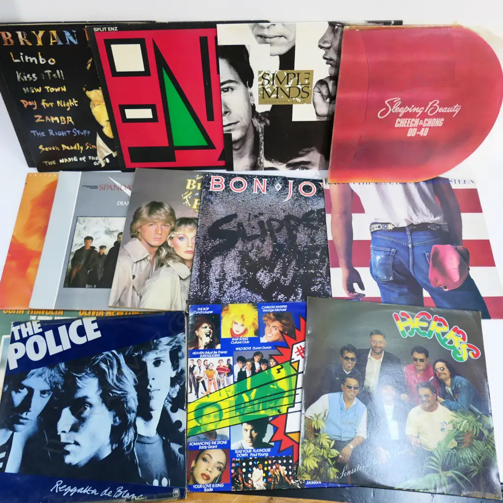 ASST. RECORDS; SPLIT ENZ, BON JOVI, THE POLICE ETC Image 1++