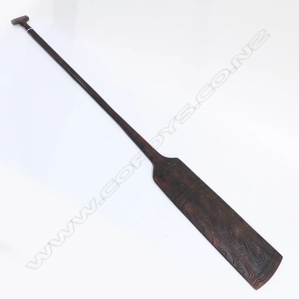 CARVED WOODEN OAR L.1230mm Image 1++