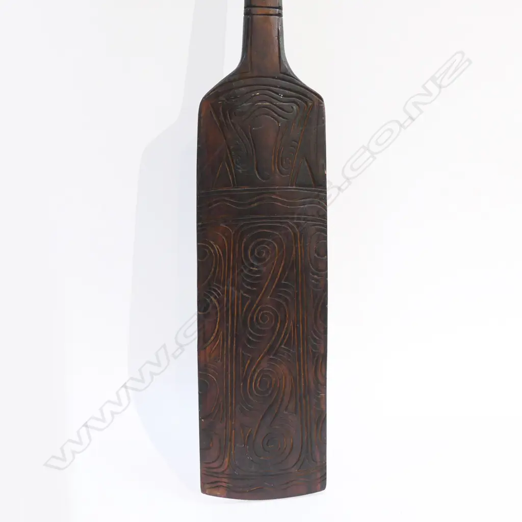 CARVED WOODEN OAR L.1230mm Image 1++