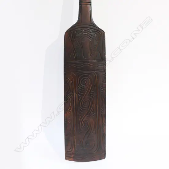 CARVED WOODEN OAR L.1230mm