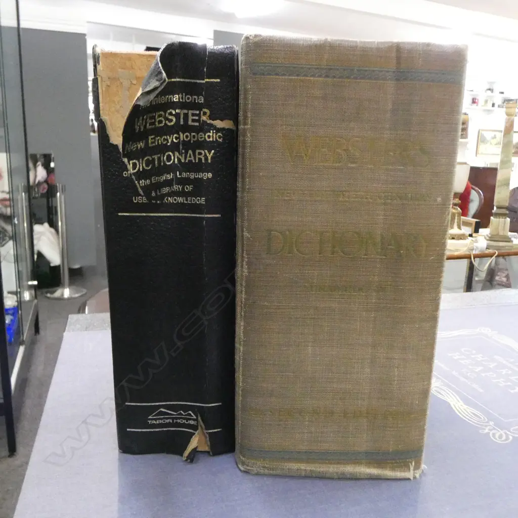 2 LG VOLS WEBSTER'S NEW 20thC DICTIONARY of the ENGLISH LANGUAGE PUB 1955 & 1970s Image 1++