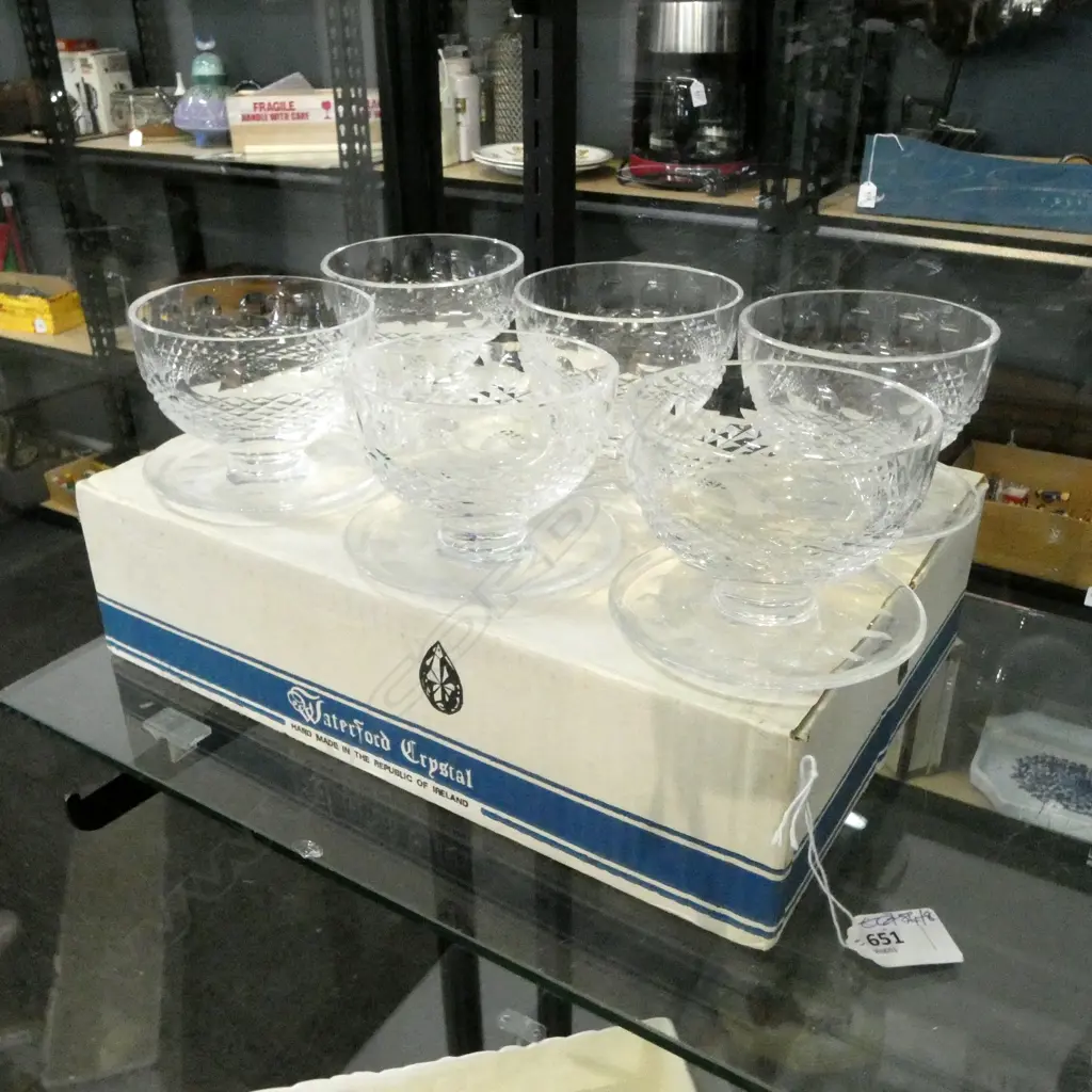 6 WATERFORD COUPES 110mm dia, BOXED Image 1++