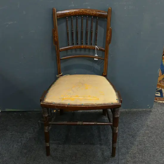 ANTIQUE INLAID CHAIR