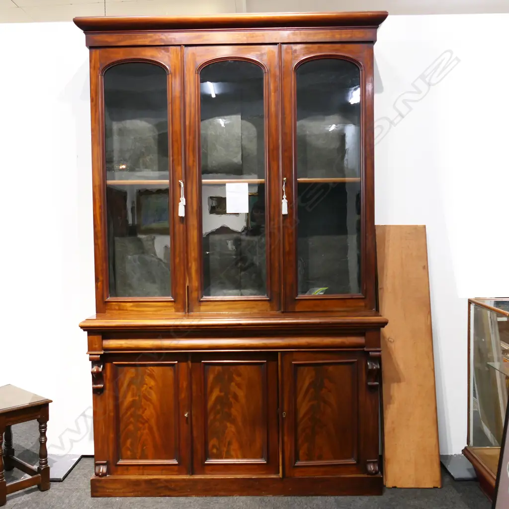 VICTORIAN MAHOGANY BOOKCASE 1490x390x2300mm Image 1++