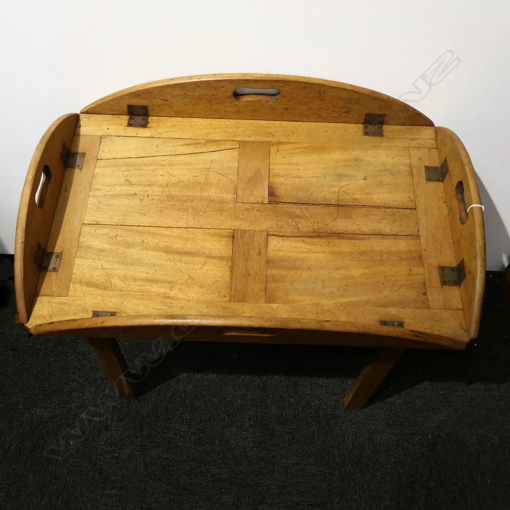 ANTIQUE FADED MAHOGANY FIXED BUTLERS SIDE TABLE 725x480x580mm... Image 1++