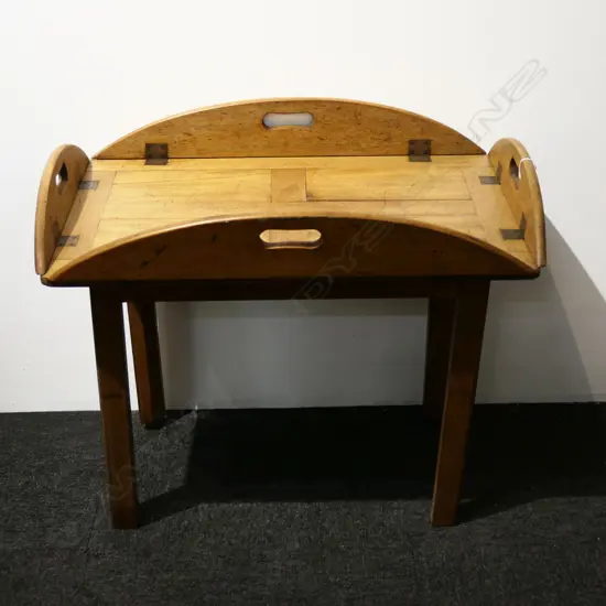 ANTIQUE FADED MAHOGANY FIXED BUTLERS SIDE TABLE 725x480x580mm...