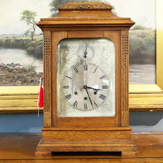 GUSTAV BECKER TABLE CHIMING CLOCK (2022 OVERHAUL / RUNNING) 305x195x480mm