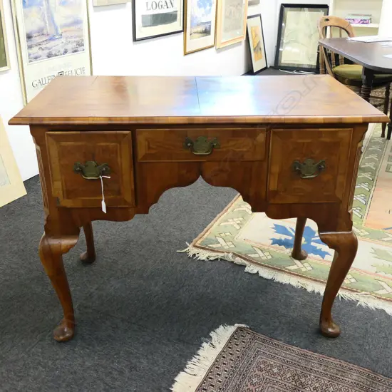 QUEEN ANNE STYLE WALNUT LOWBOY 1055x560x790mm minor faults