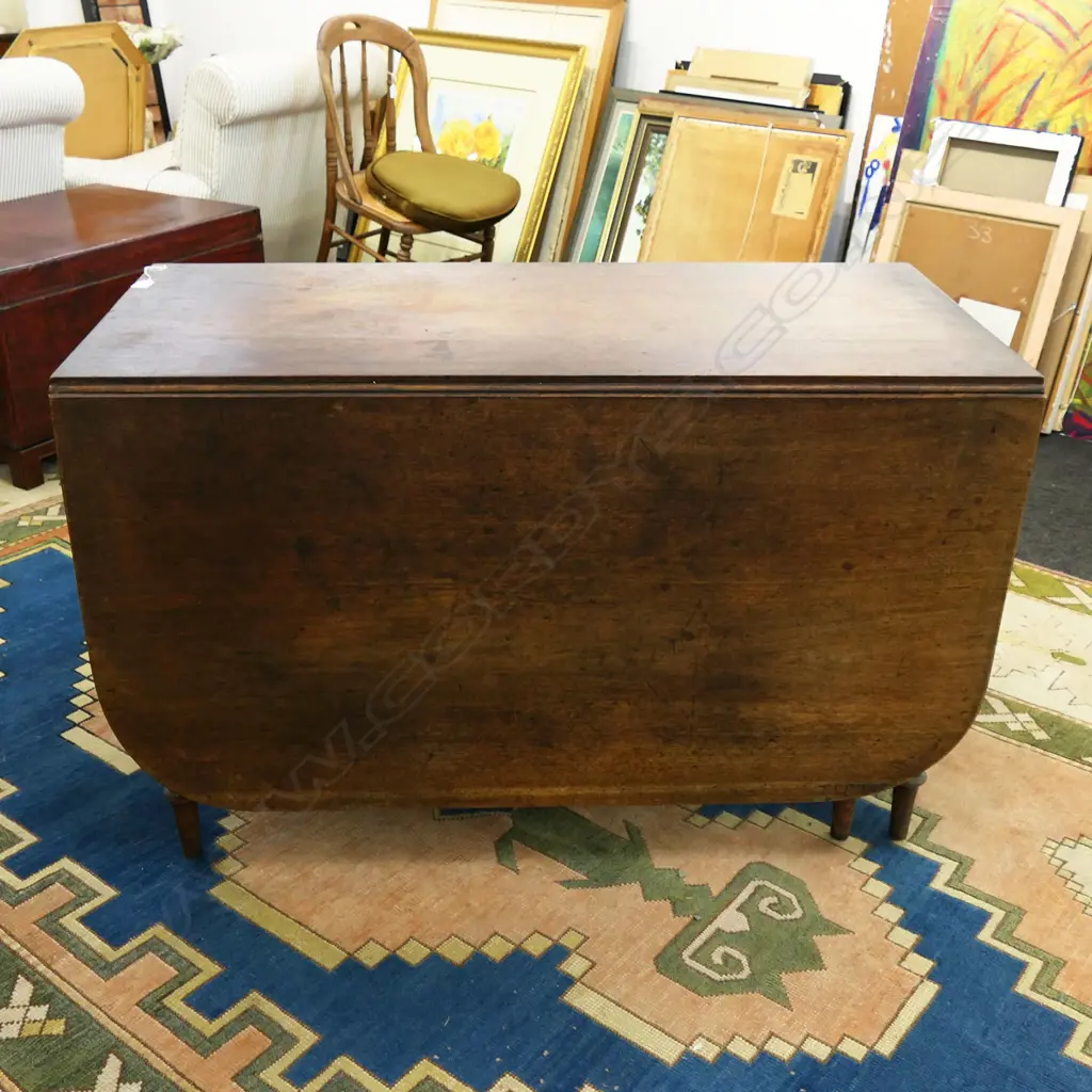 MAHOGANY DROP SIDE TABLE 1180x575x725mm Image 1++
