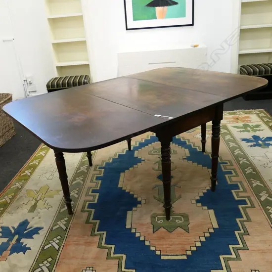 MAHOGANY DROP SIDE TABLE 1180x575x725mm