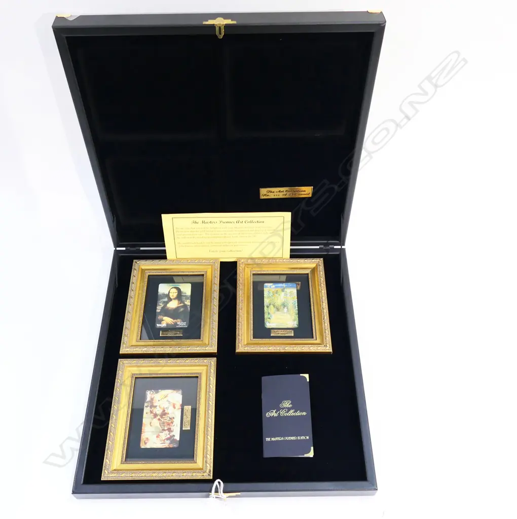 3 'ART COLLECTION' PHONECARDS, CASED Image 1++