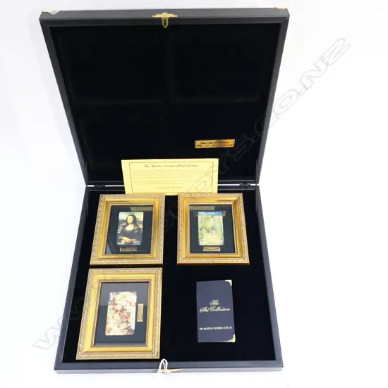 3 'ART COLLECTION' PHONECARDS, CASED