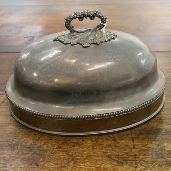LG SILVER PLATE FOOD DOME 395x310x230mm