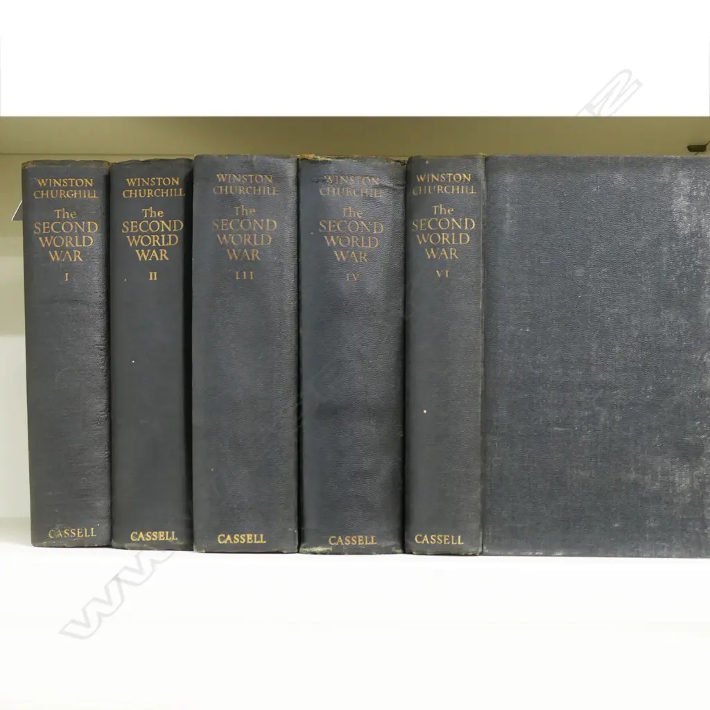 5 VOLS CHURCHILL BOOKS: WINSTON CHIRCHILL the SECOND WORLD WAR Image 1++