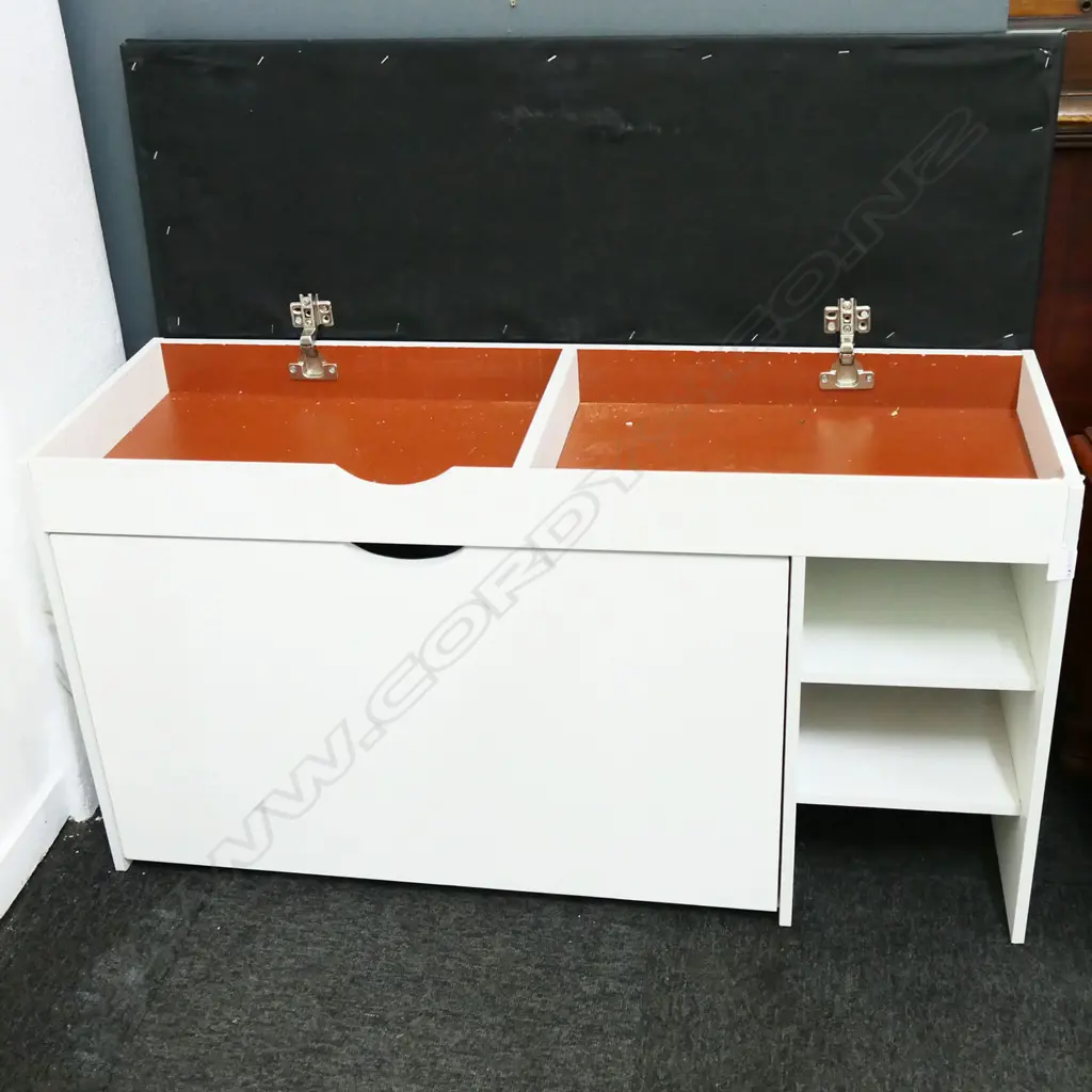 SHOE STORAGE BENCH SEAT WITH HINGED LID H 560 W 990 MM Image 1++